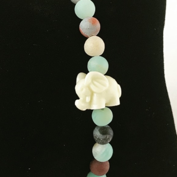 🔴SALE ! Genuine matte amazonite & white elephant - Picture 5 of 9